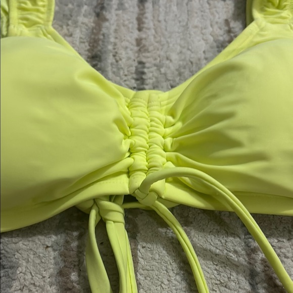 Yellow Ruched Bikini Top - Picture 2 of 3